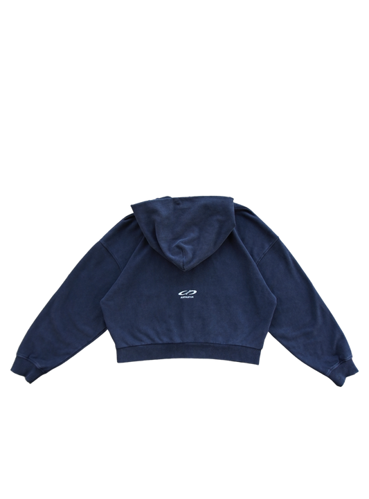 HUSTLER'S CLUB ZIP HOODIE - AGED BLACK