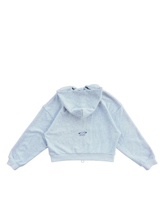 HUSTLER'S CLUB ZIP HOODIE - HEATHER GRAY